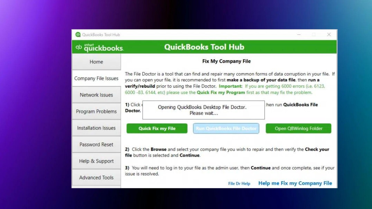 QuickBooks Tool Hub Screenshot 2